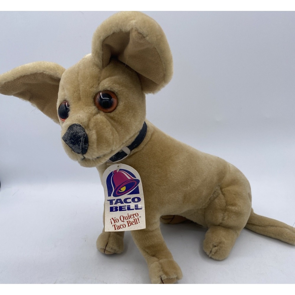 Taco Bell Plush Chihuahua Dog "Yo Quiero Taco Bell" Talking Dog 1998 Works !!!